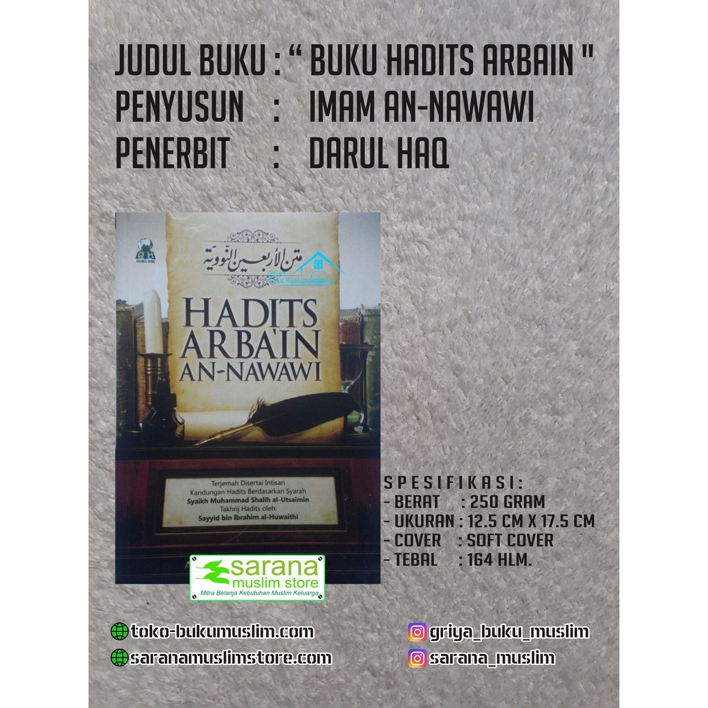 Jual BUKU HADITS ARBAIN AN-NAWAWI | Shopee Indonesia