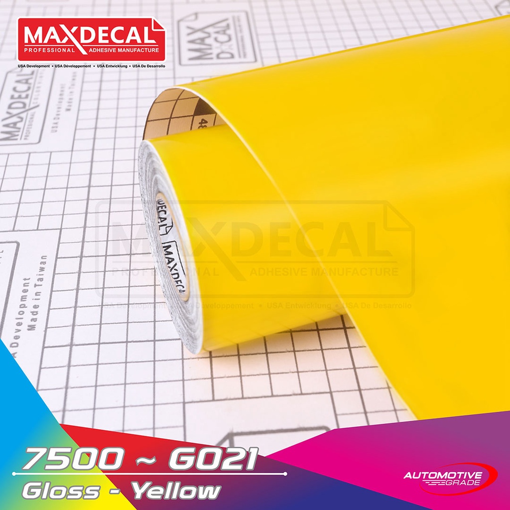 Jual Sticker Stiker Scotlait Maxdecal 7500 G201 Gloss Yellow 45 X 15