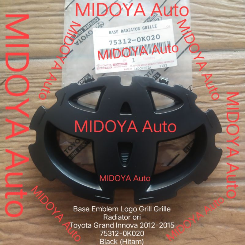Jual Base Emblem Logo Grill Grille Radiator Toyota Grand Innova 2012 ...