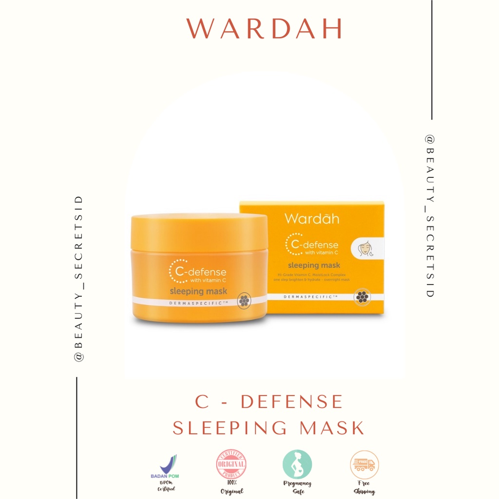 Jual WARDAH C Defense Sleeping Mask 30gr Shopee Indonesia