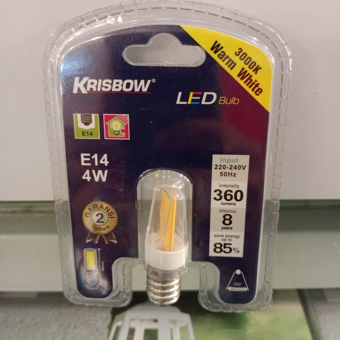 Jual Krisbow Led COB 4 Watt_bohlam Led Fitting E14 Warm White Kuning ...