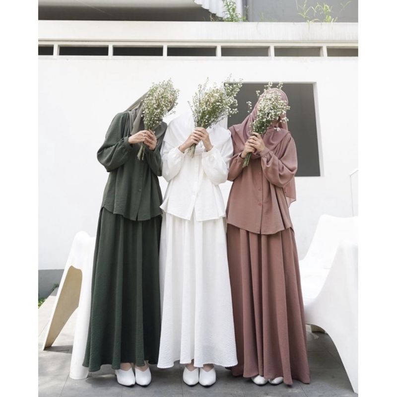 Jual TEMURAH ️ ️Warna lengkap Naura Set / ukuran jumbo dan standart ...