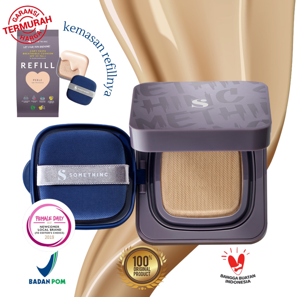 Jual Somethinc Copy Paste Cushion Breathable Mesh with Stiker | Cushion ...