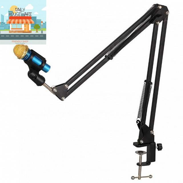 Jual Condenser Microphone Suspension Boom Scissor Arm Stand | Shopee ...