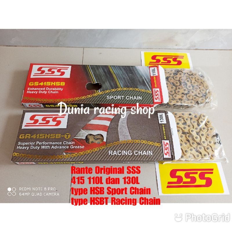 Jual Rante SSS 415 HSB HSBT 110 L 130 L Gold merah hijau Original SSS ...