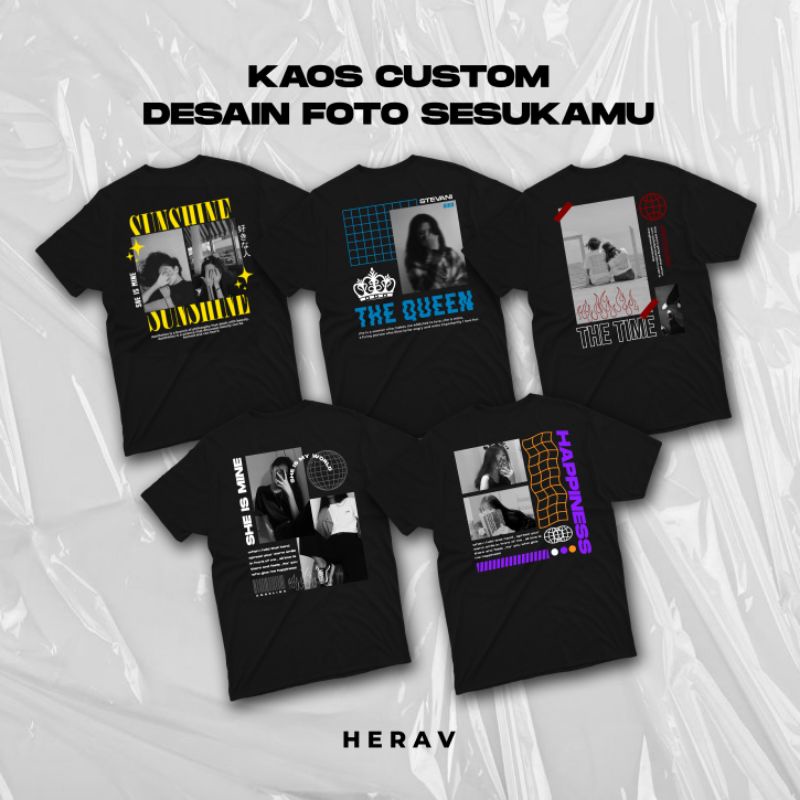 Jual KAOS CUSTOM AESTHETIC DESAIN FOTO SESUKAMU | Shopee Indonesia