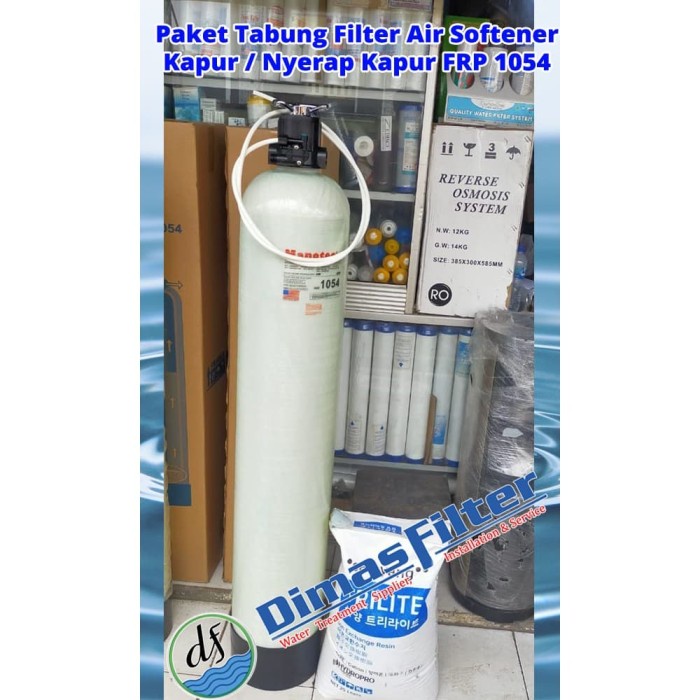 Jual Paket Tabung Filter Air Softener Kapur / Nyerap Kapur FRP 1054