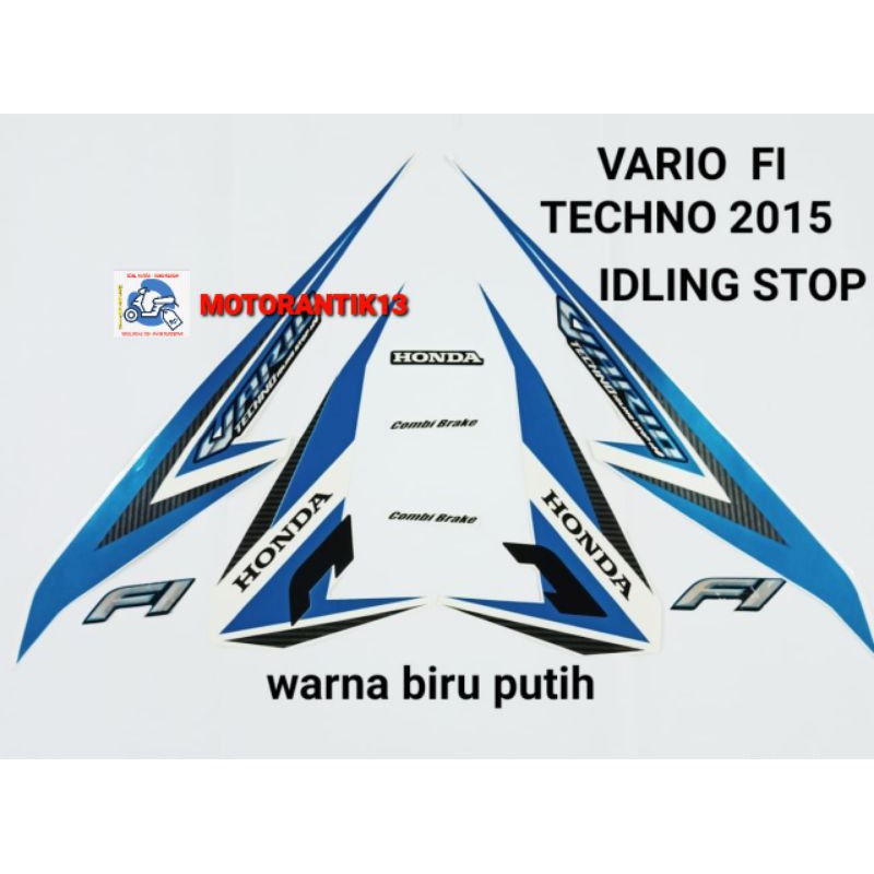 Jual List Striping Stiker Honda Vario Fi Techno Idling Stop Warna