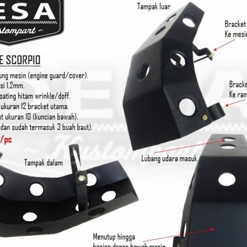 Jual Skid Plate Scorpio Engine Guard Pelindung Mesin Shopee Indonesia