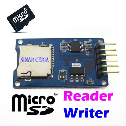 Jual Micro SD Card Reader Writer Module for Arduino Modul Pembaca ...