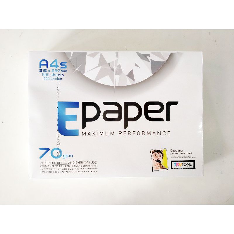 Jual kertas HVS Kertas Fotocopy Print epaper a4s 70 gsm | Shopee Indonesia