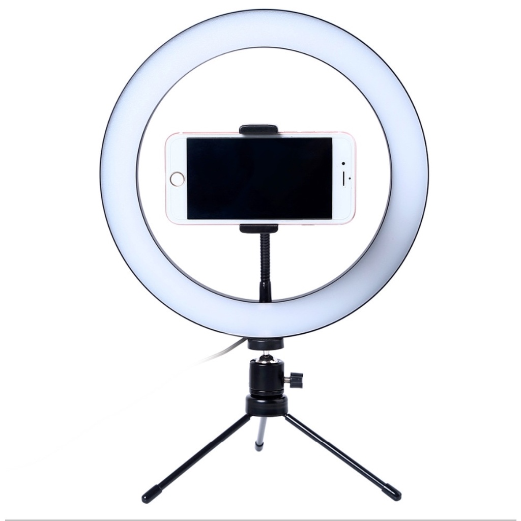 Jual Lampu Halo Ring Light LED Selfie 120 LED 10 Inch with Smartphone ...