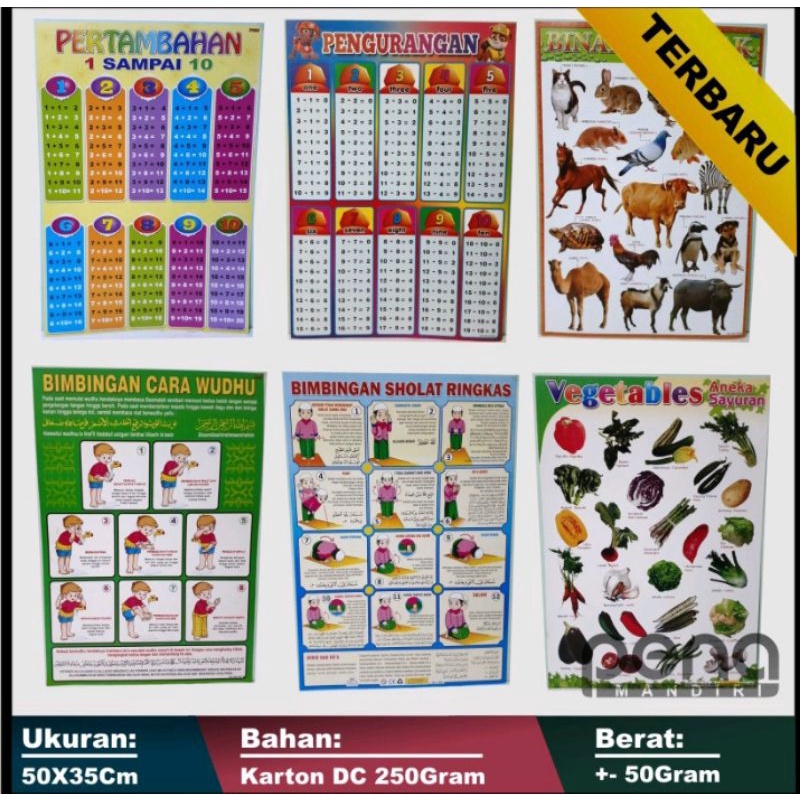 Jual Poster Edukasi Anak | Shopee Indonesia