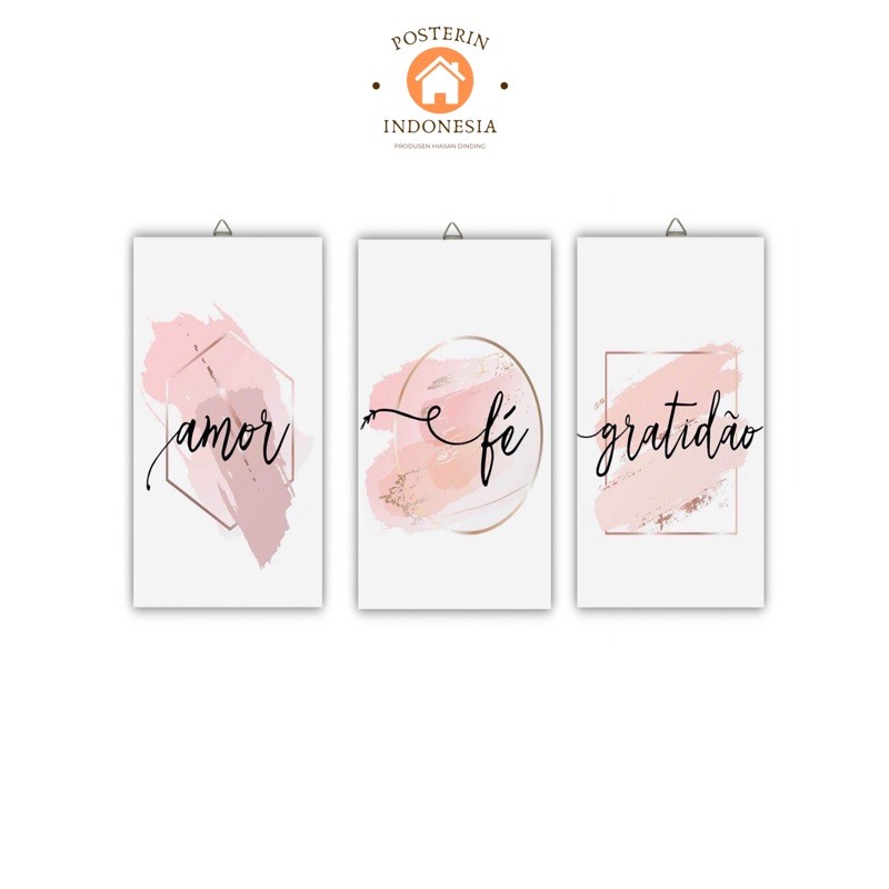 Jual POSTERIN.ID Hiasan Dinding PINK DIAMOND QUOTES 15 x 30 CM