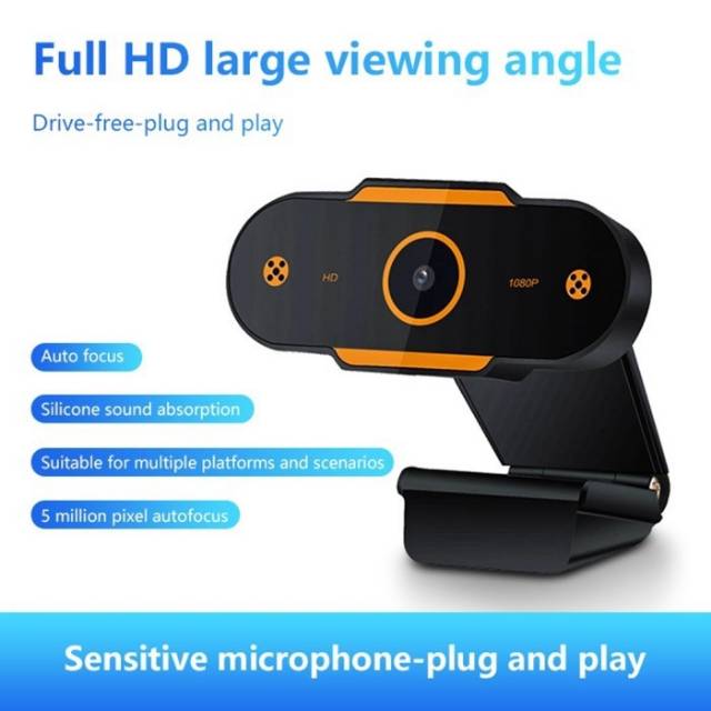 Jual cam Full HD 2K 5mp PC Laptop Camera Zoom Meeting Skype Video