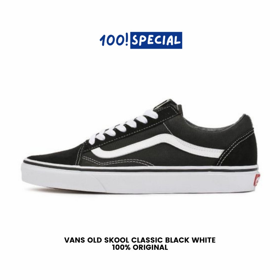 Jual Sepatu Vans Old Skool Classic Black White BNIB Original | Shopee ...