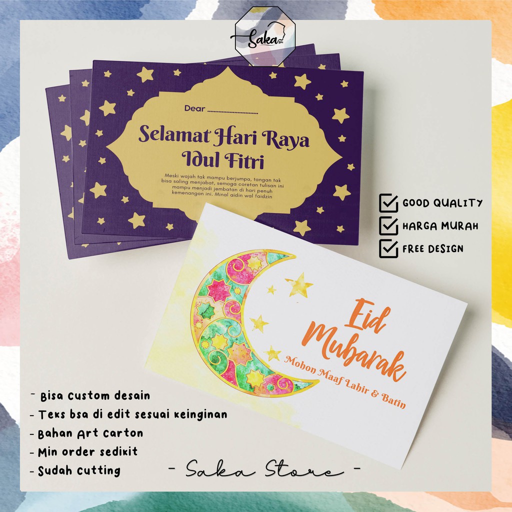 Jual KARTU UCAPAN RAMADHAN / KARTU UCAPAN IDUL FITRI / GREETING CARD