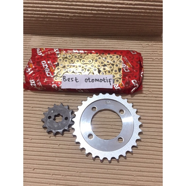 Jual gear set / gear paket honda 428 kecil supra x grand legenda