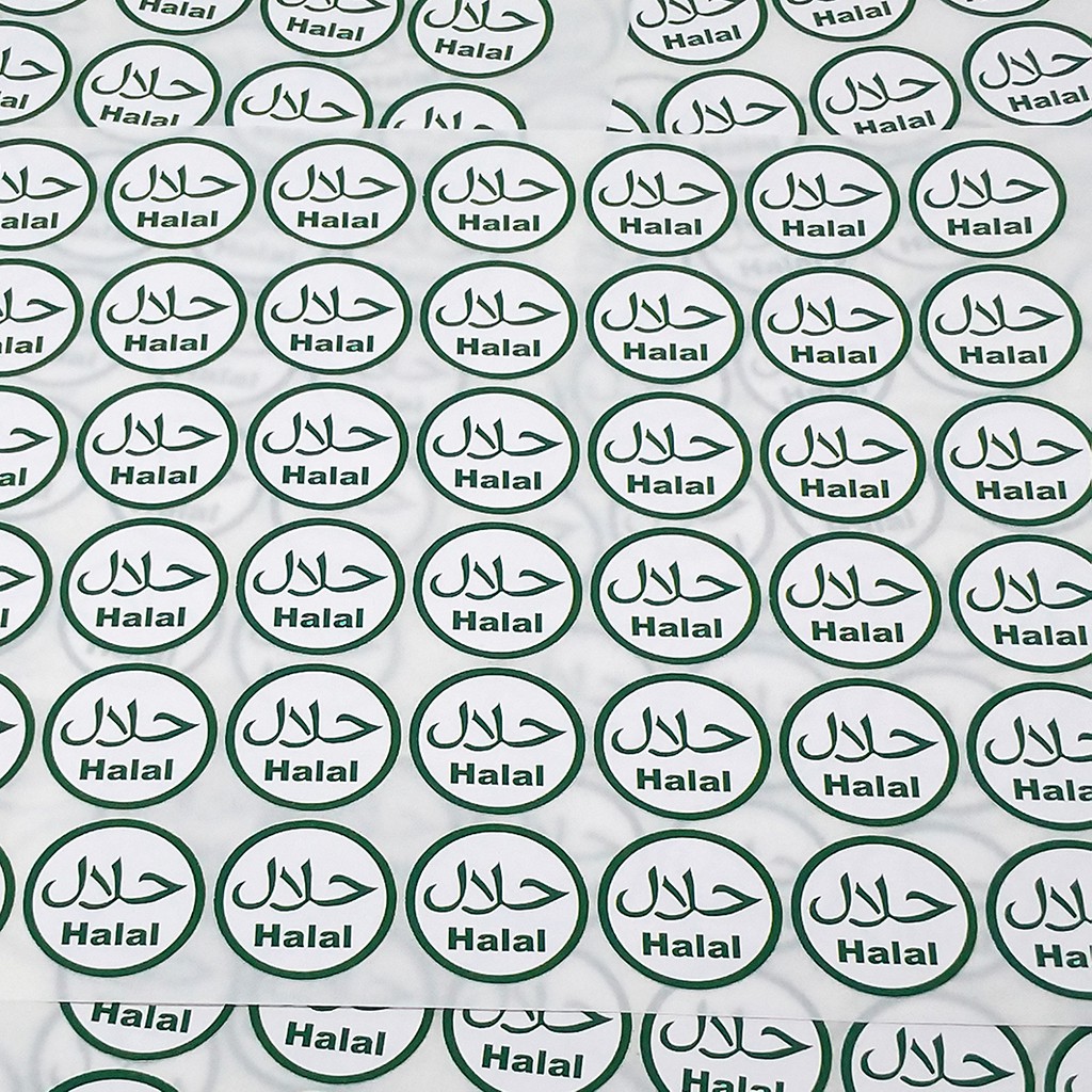 Jual Stiker Label Halal Bulat Sticker Bundar Diameter 2,4 cm (1 lembar ...