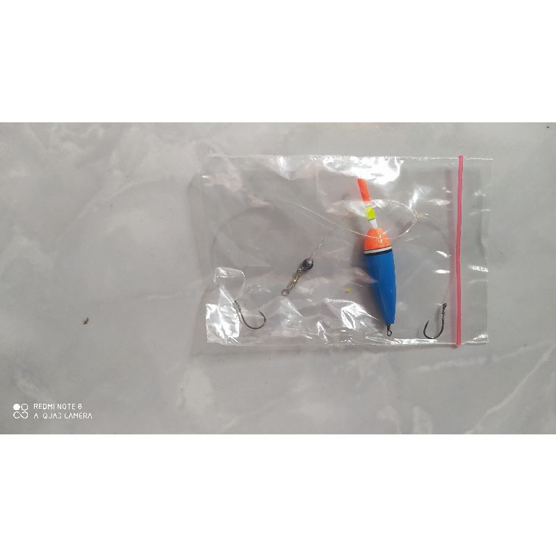Jual paket rangkaian pancingan cabang 2 plus pelampung(komplit ...