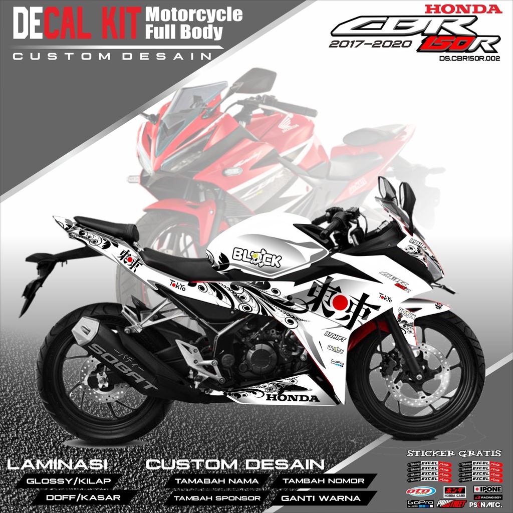 Jual Decal CBR 150R 2017-2020 - Dekal Stiker Striping Fullbody ...