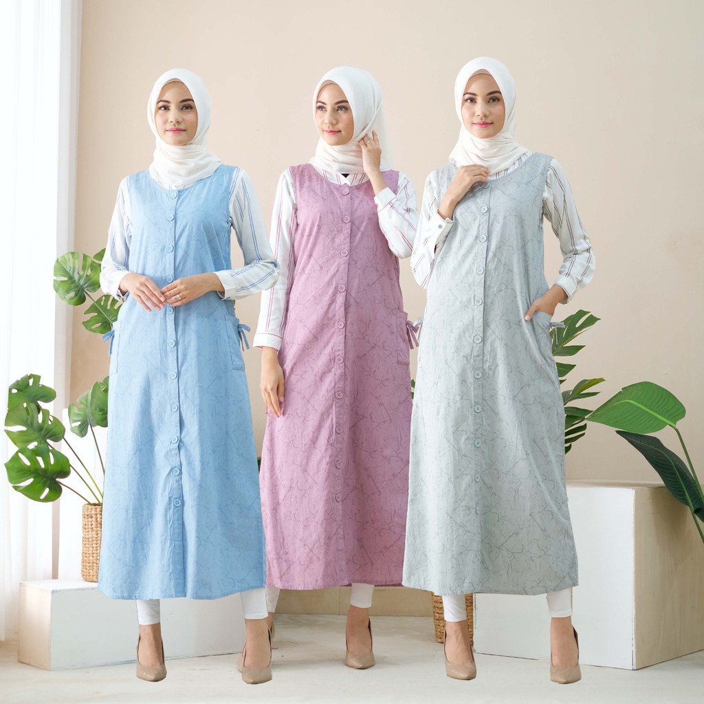 Jual RILLEY Overall Tie Dye Magenta Hijau Biru Baju Monyet Baju