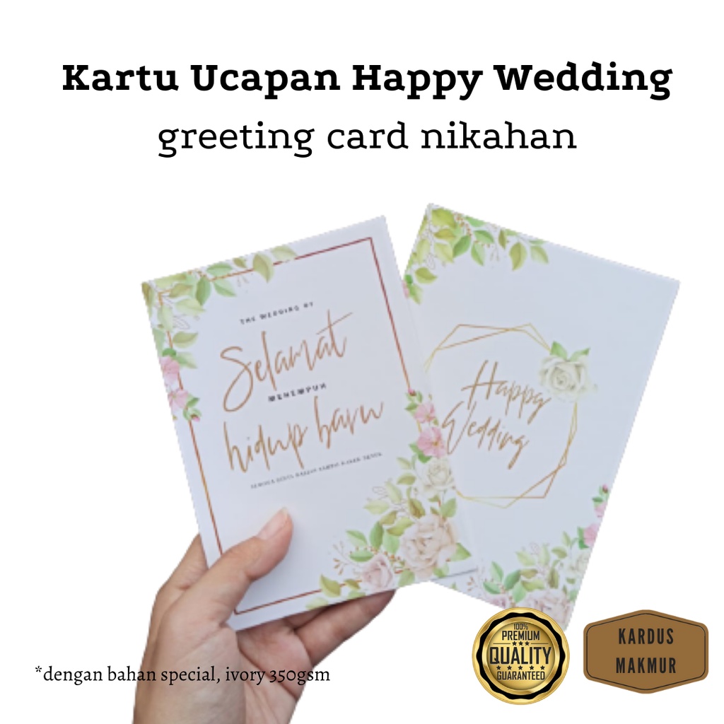 Jual Kartu Ucapan Nikah Happy Wedding Greeting Card Untuk Kado