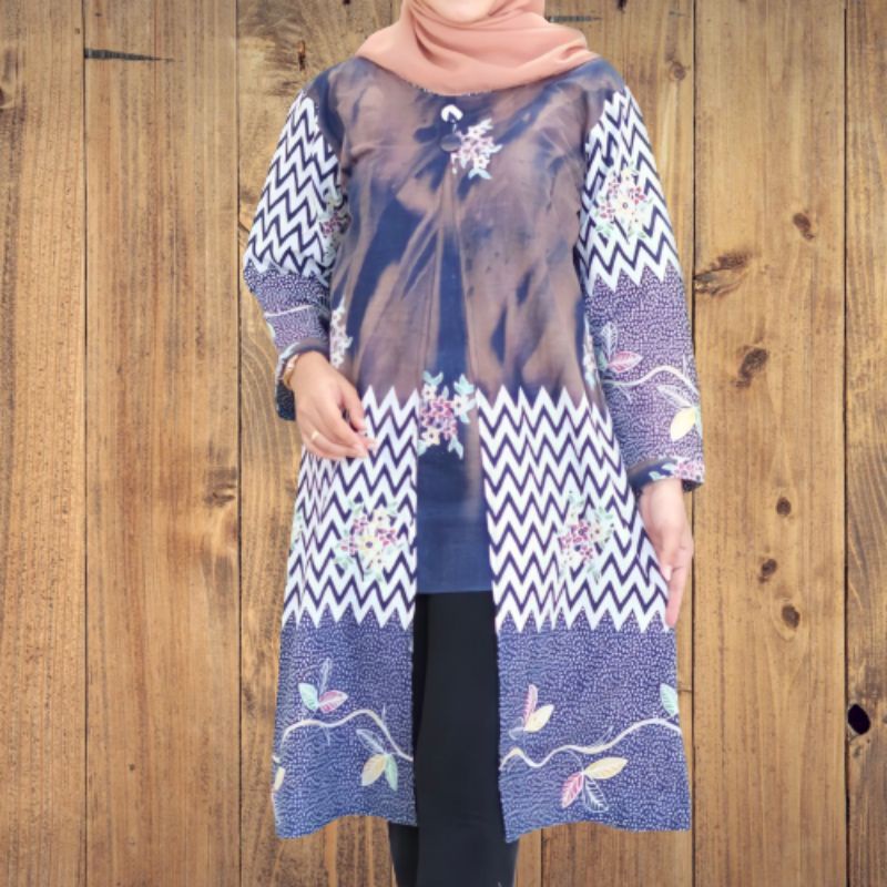 Jual tunik batik soft rang-rang original Arta batik super seragam kerja ...
