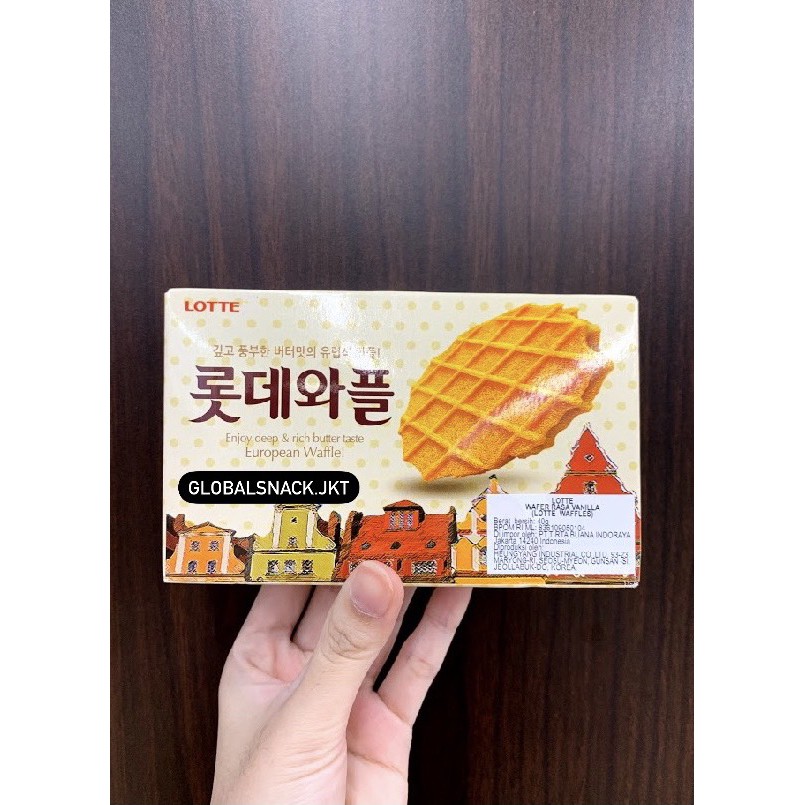 Jual Lotte Waffle Wafer Rasa Vanilla Made in Korea 40gr- Wafle Waffles ...