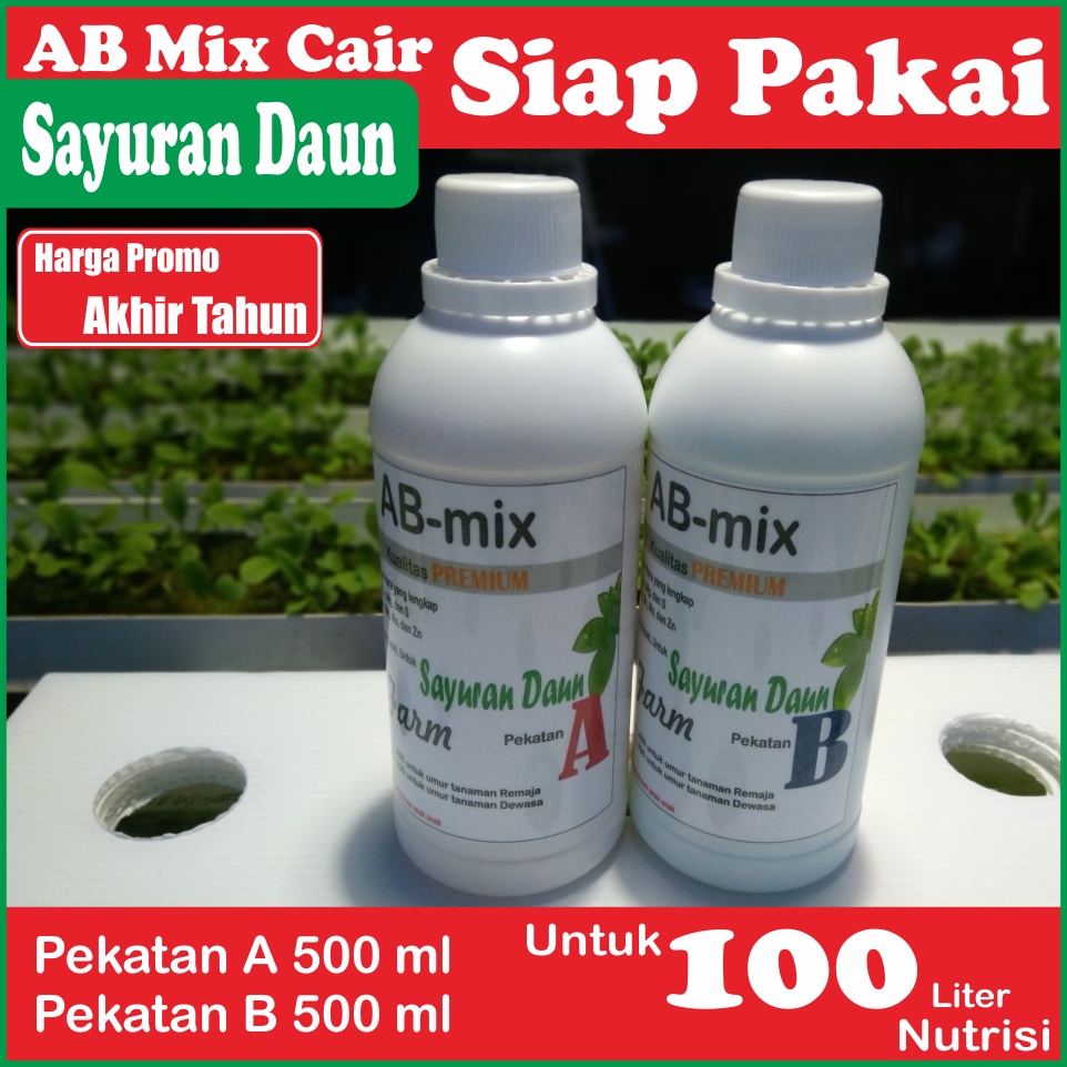 Jual Ab Mix 500 Ml Cair Pupuk Nutrisi Hidroponik Sayuran Daun Shopee Indonesia 1985