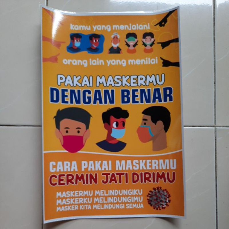 Jual Poster Cara Pakai Masker | Shopee Indonesia