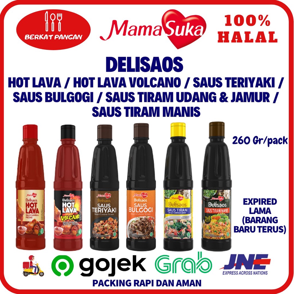 Jual Mamasuka Delisaos Hot Lava Lavavolcano Teriyaki Bulgogi Saus