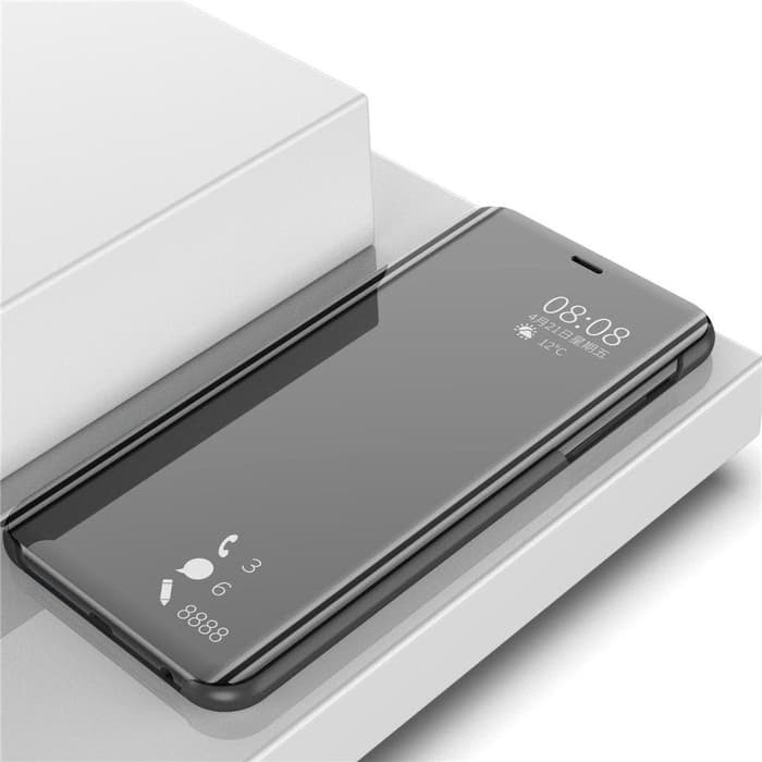 Custodia Huawei P20 Pro Con Specchio E Stand - Cover Flip Mirror Viola, Protezione 360°