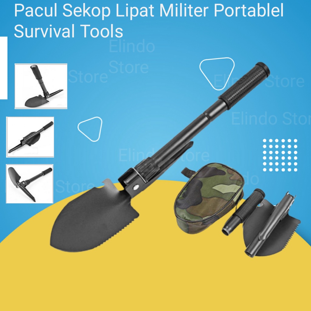 Jual Sekop Lipat Cangkul Pacul Lipat Portable Camping Kemah | Shopee ...