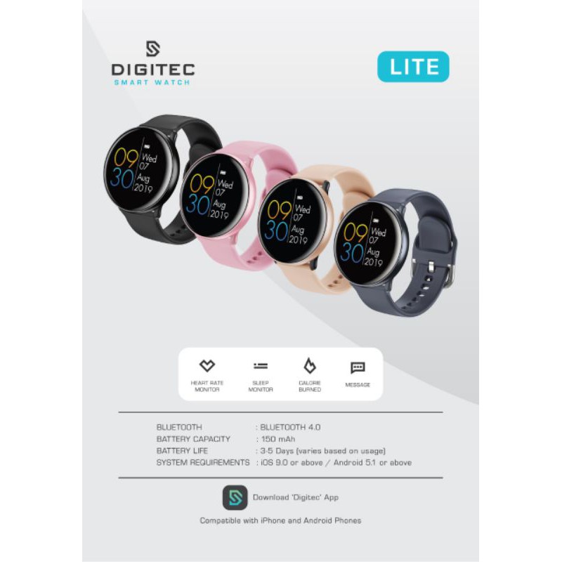 Digitec lite smartwatch hot sale