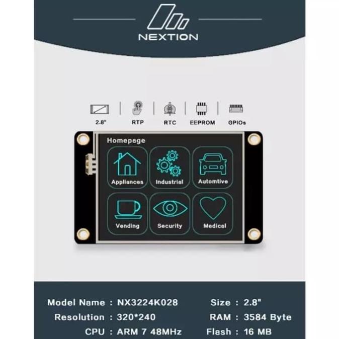 Jual Promo Nextion Enhanced Nx K Hmi Lcd Touchscreen Serial Usart Otomasi