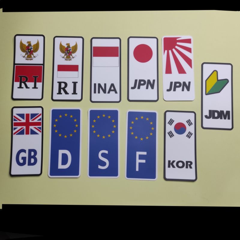 Jual Sticker RI JPN JDM KOR GB Deutsch Sweden Franc | Shopee Indonesia