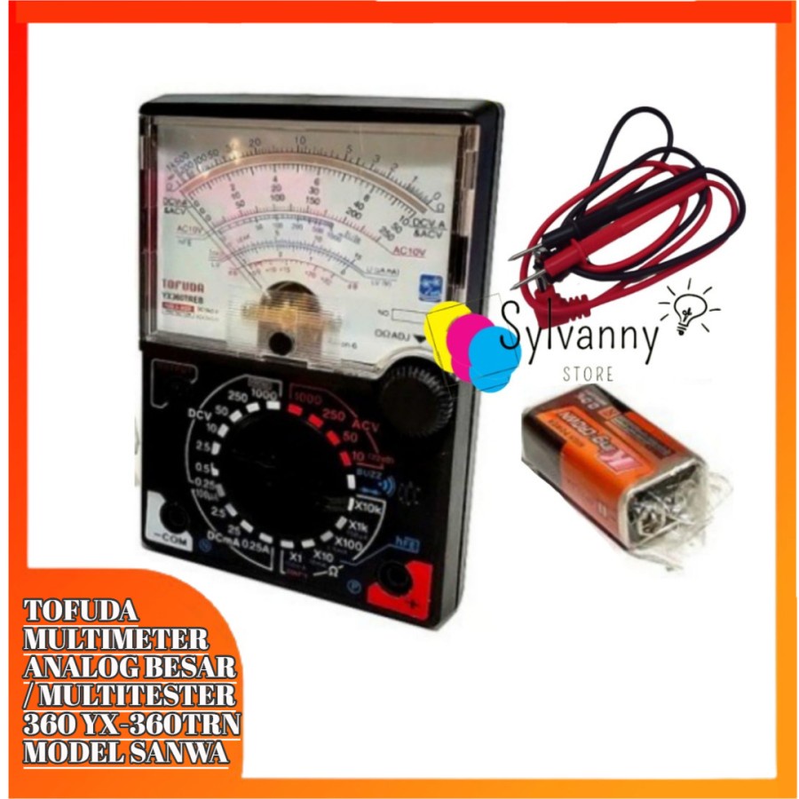 Jual Tofuda Multimeter Analog Besar Multitester 360 Yx 360trn Model Sanwa Shopee Indonesia 1364