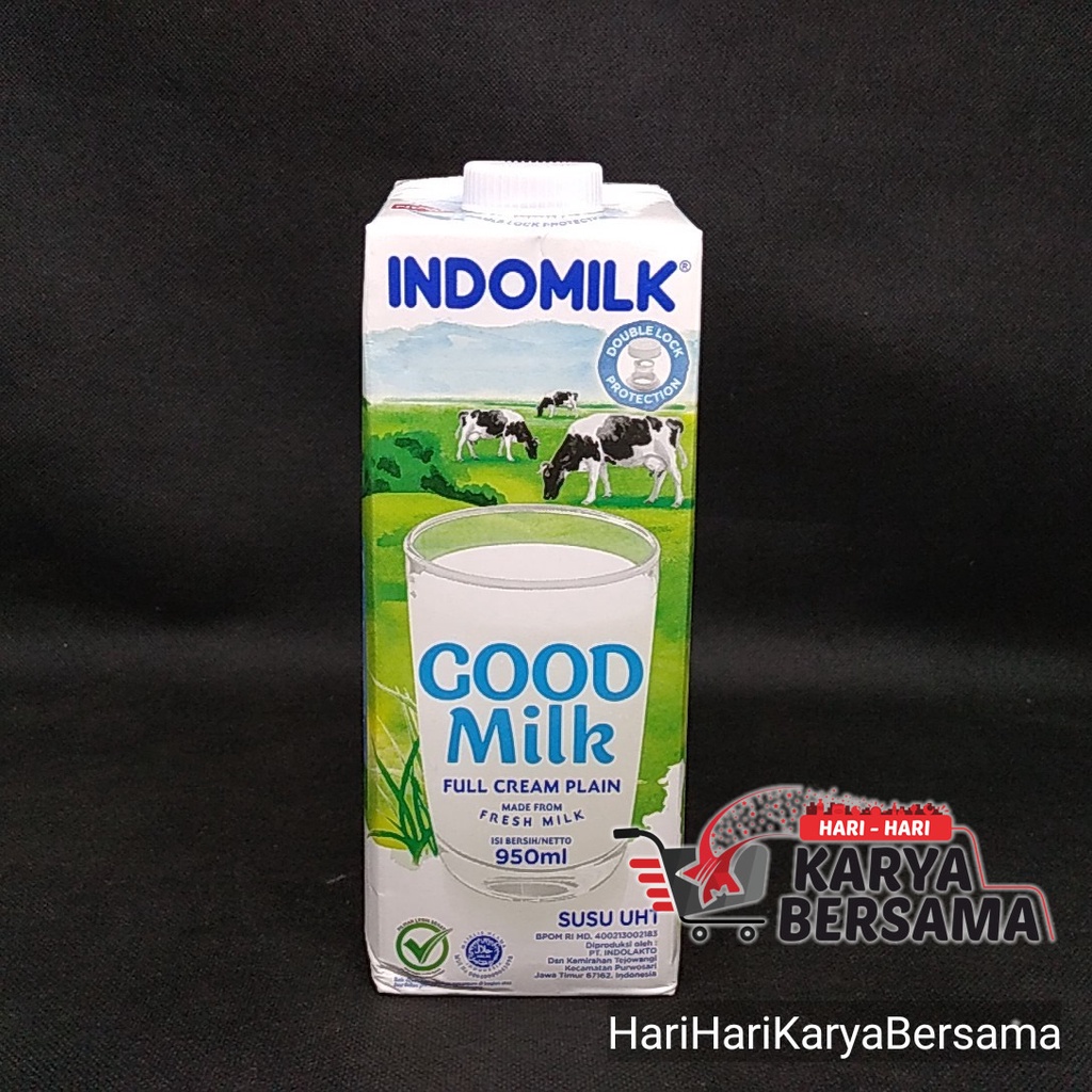 Jual Indomilk Good Milk Full Cream Plain 950ml Shopee Indonesia 1325