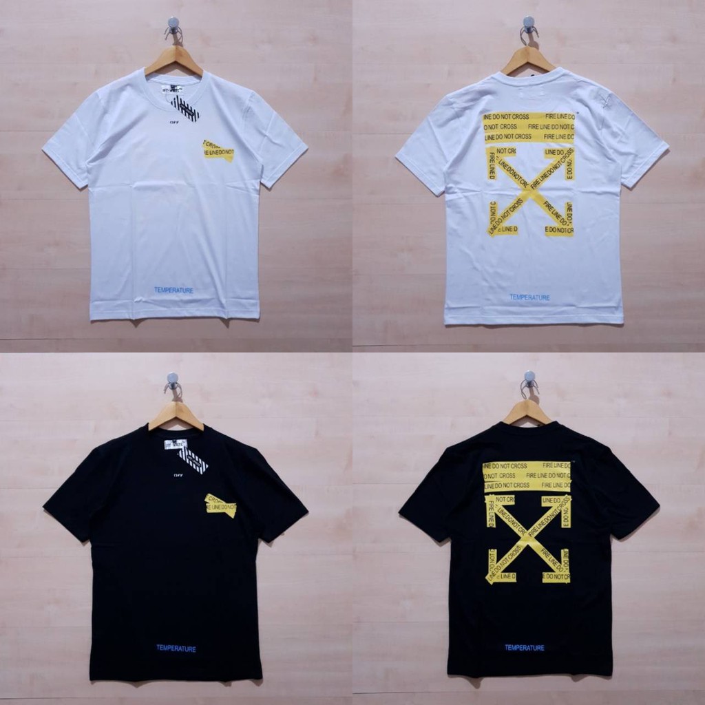 Off white cross discount line t shirt