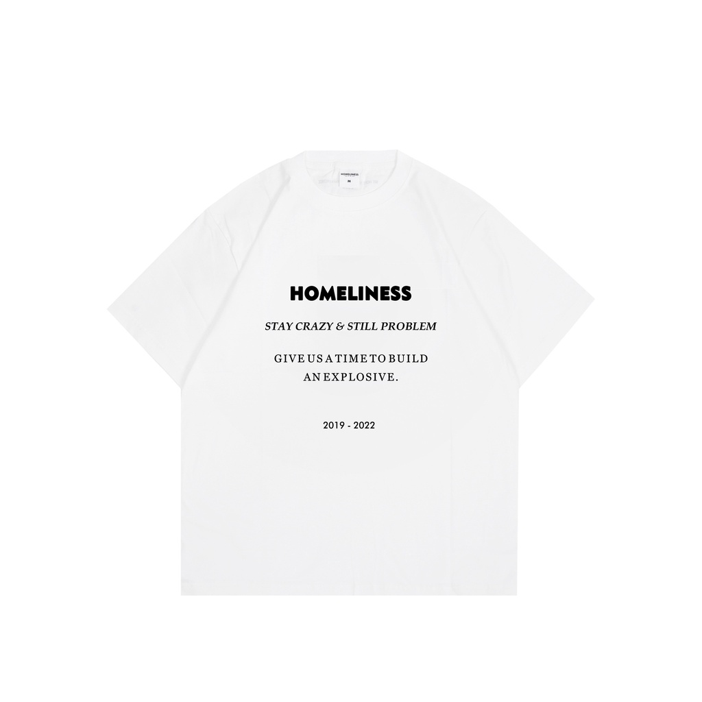 Jual HOMELINESS STAY CRAZY // SEMI OVERSIZE TEE | Shopee Indonesia