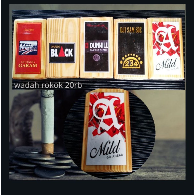 Jual wadah rokok/tempat rokok kayu | Shopee Indonesia