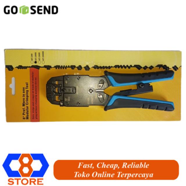 Jual TANG CRIMPING RJ45 RJ11 TANG CRIMPING BIRU HT-200R CRIMPING TOOL ...