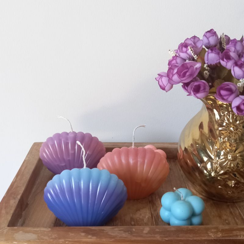 Jual Ombre Seashell Aesthetic Scented Candles / Korean Candle / Lilin