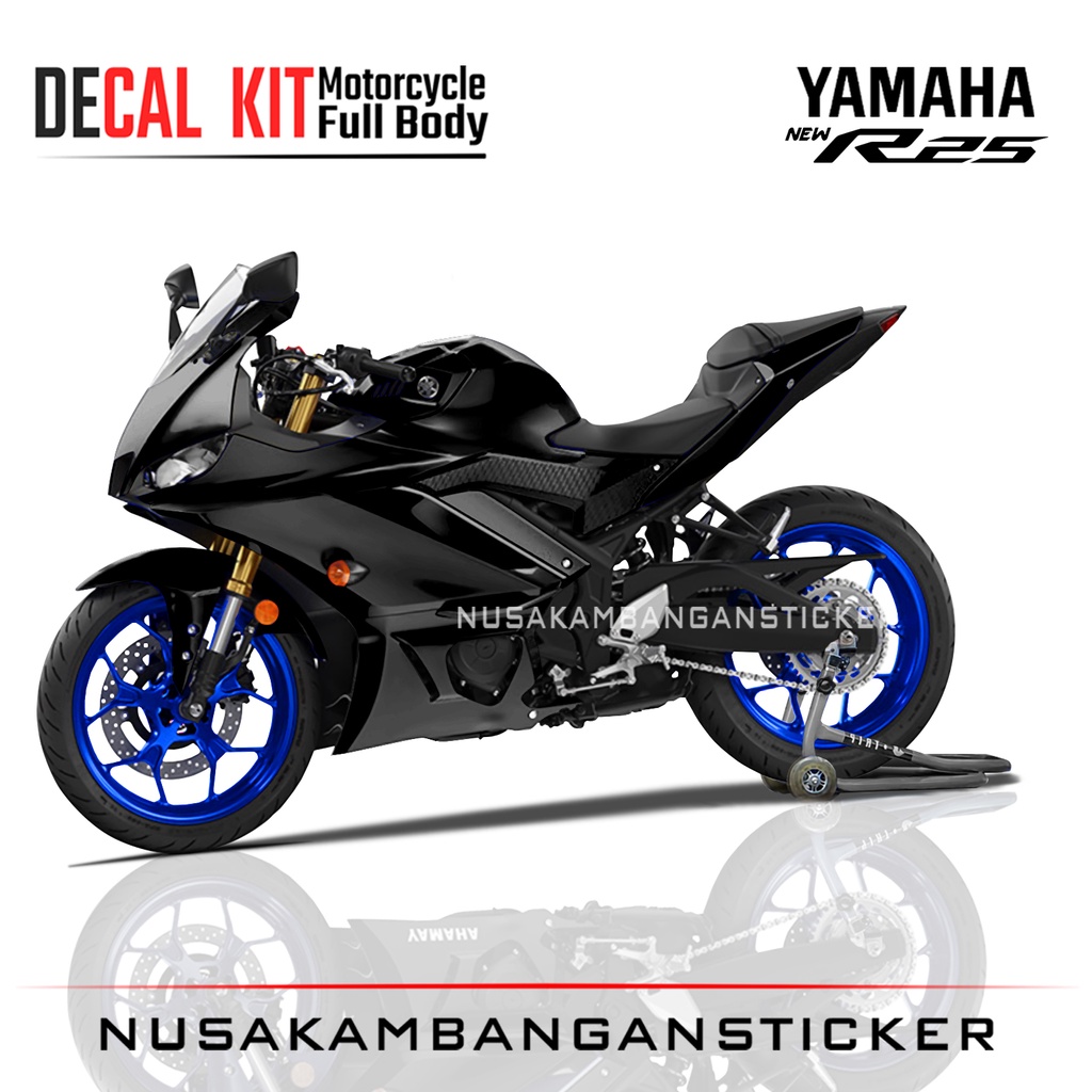 Jual STICKER NEW R25 Livery YZF Black Mate Graphic | Shopee Indonesia