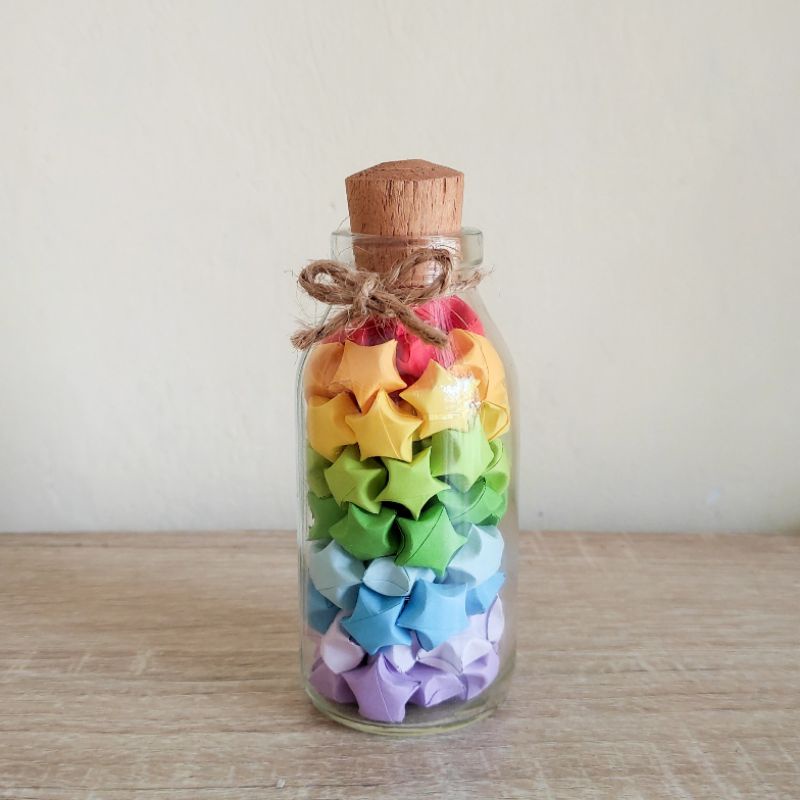 Jual [Gift] Origami Lucky Stars in Bottle - Rainbow | Bintang Kertas ...