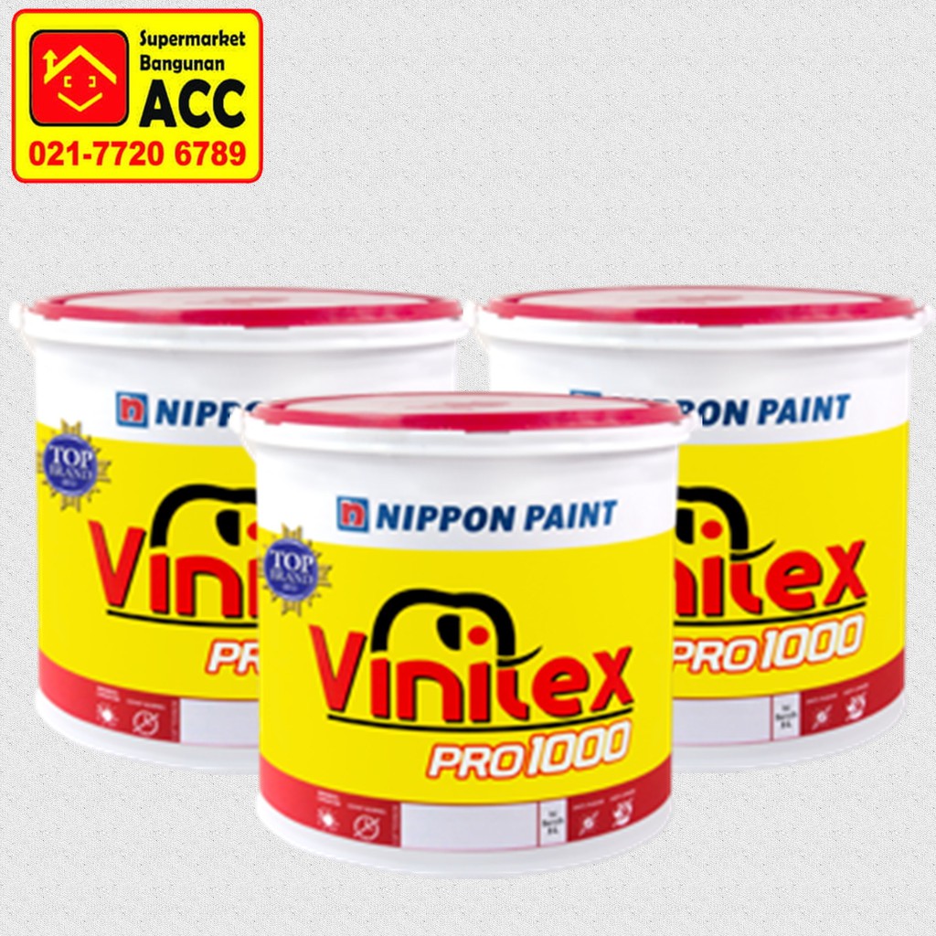 Jual Vinilex Pro 1000 Cat Tembok Interior Warna Putih 5kg Shopee Indonesia 5860