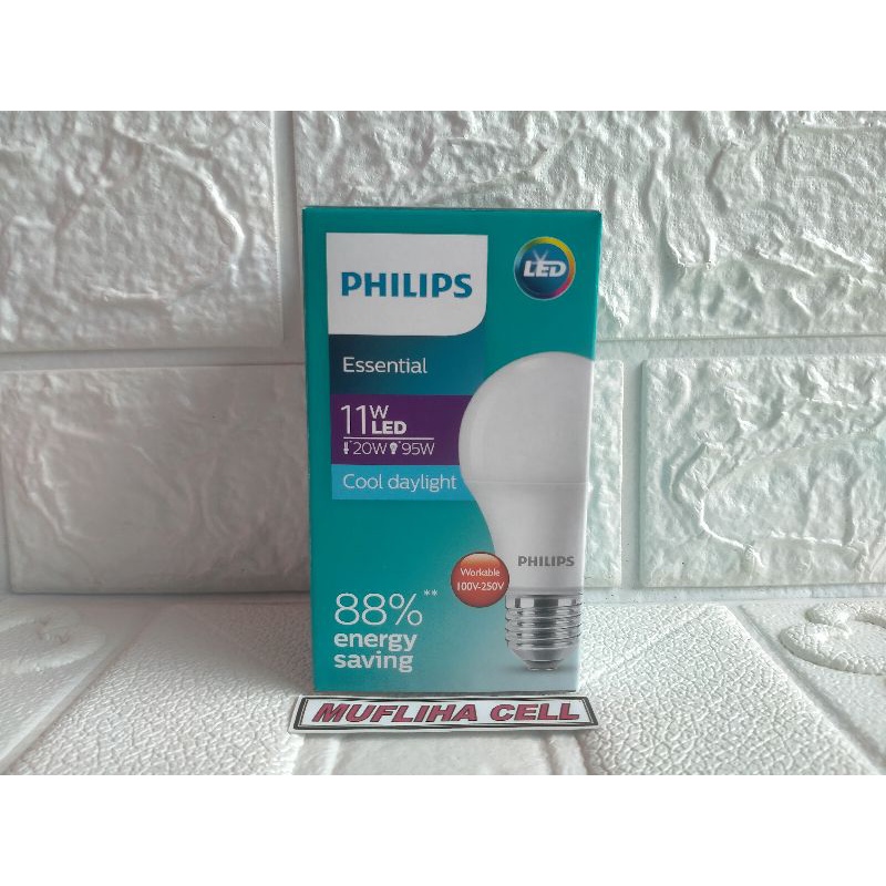 Jual Lampu LED Philips Essential 11W / 11 Watt | Shopee Indonesia