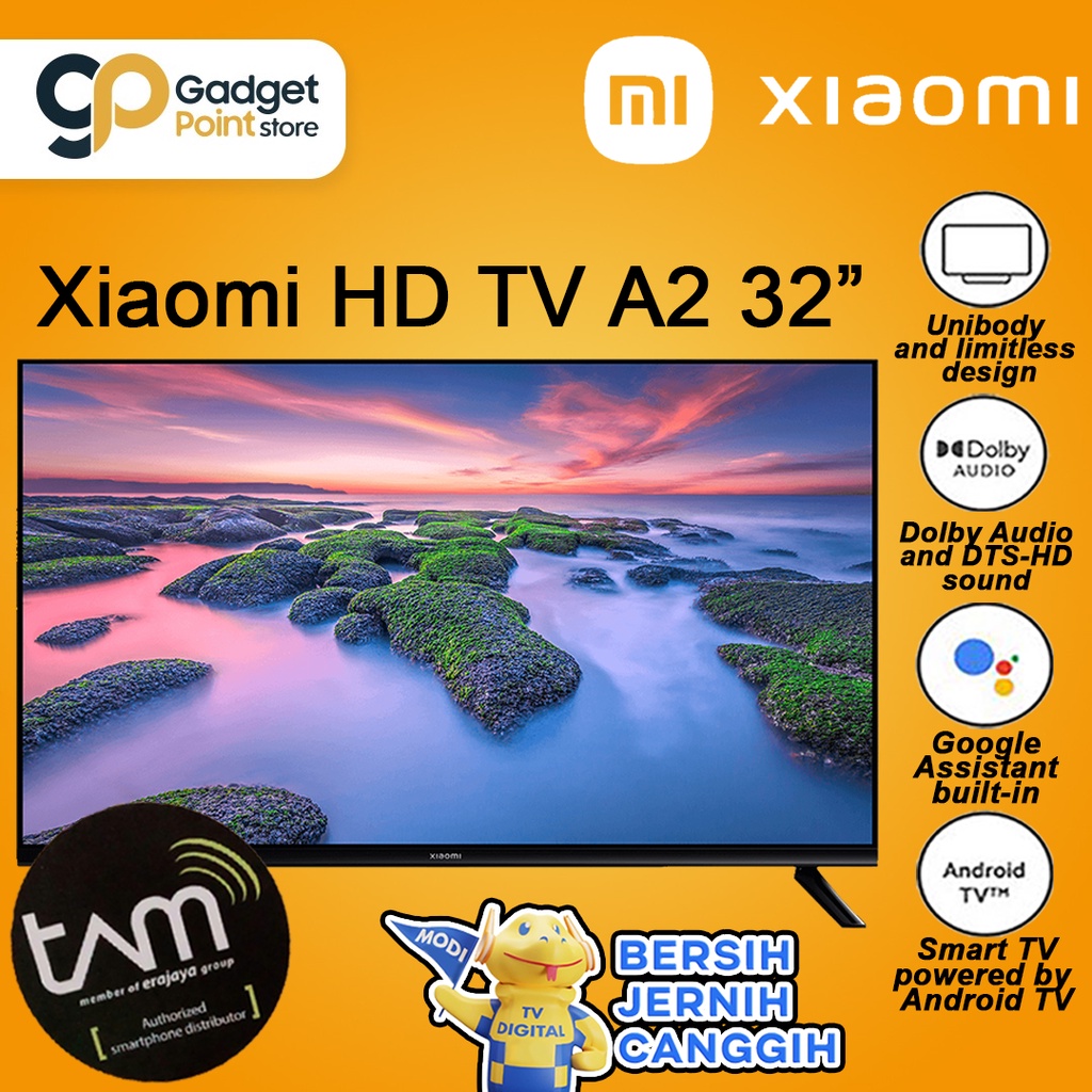 Jual LED TV Xiaomi TV A2 32 MI TV 32 Inch HD AndroidTV - Digital TV