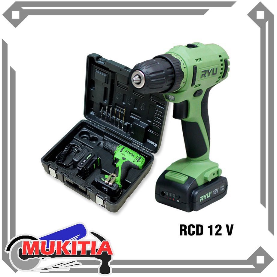 Jual RYU - TEKIRO 12 volt Cordless Drill - RCD12V Bor Baterai Tekiro ...